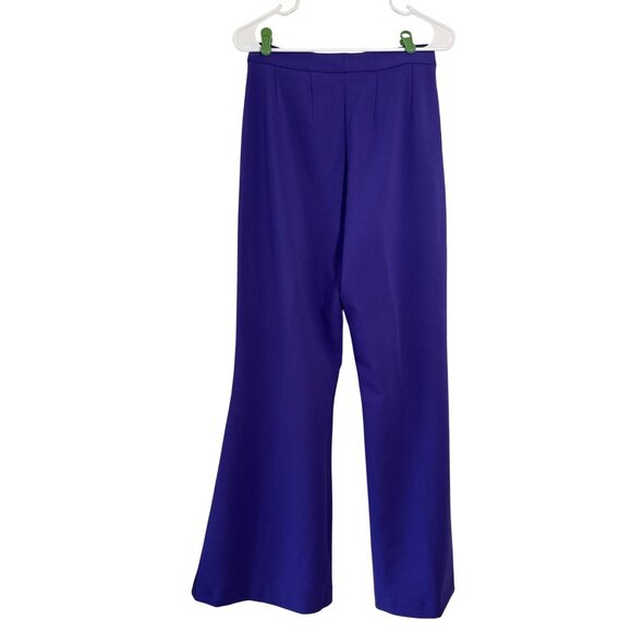 French Connection Whisper Flare Trousers In Cobalt Violet Size 8 - Picture 3 of 12